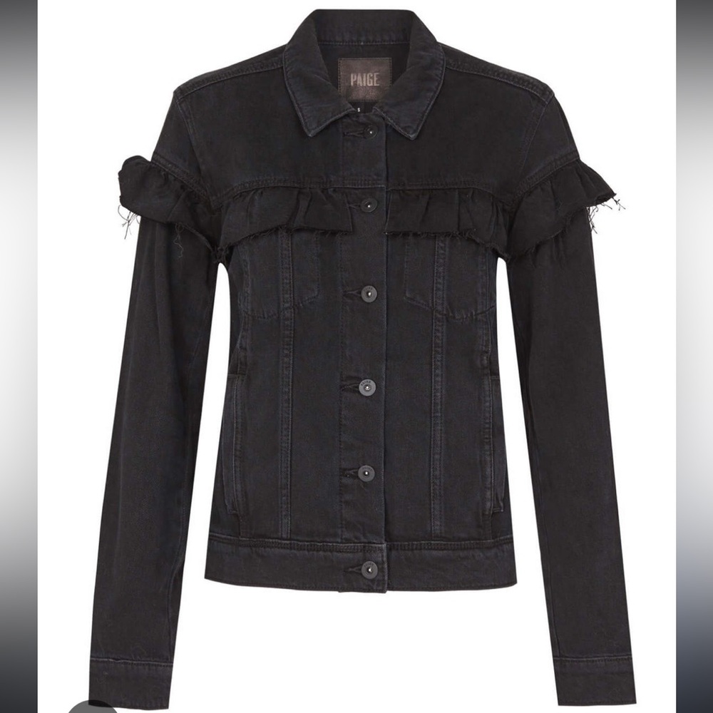 Ruffle detail Denim Jacket